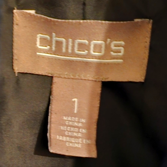 Chico's Women's Blue Full Zip Vest sz 1 (Medium) - Picture 5 of 6